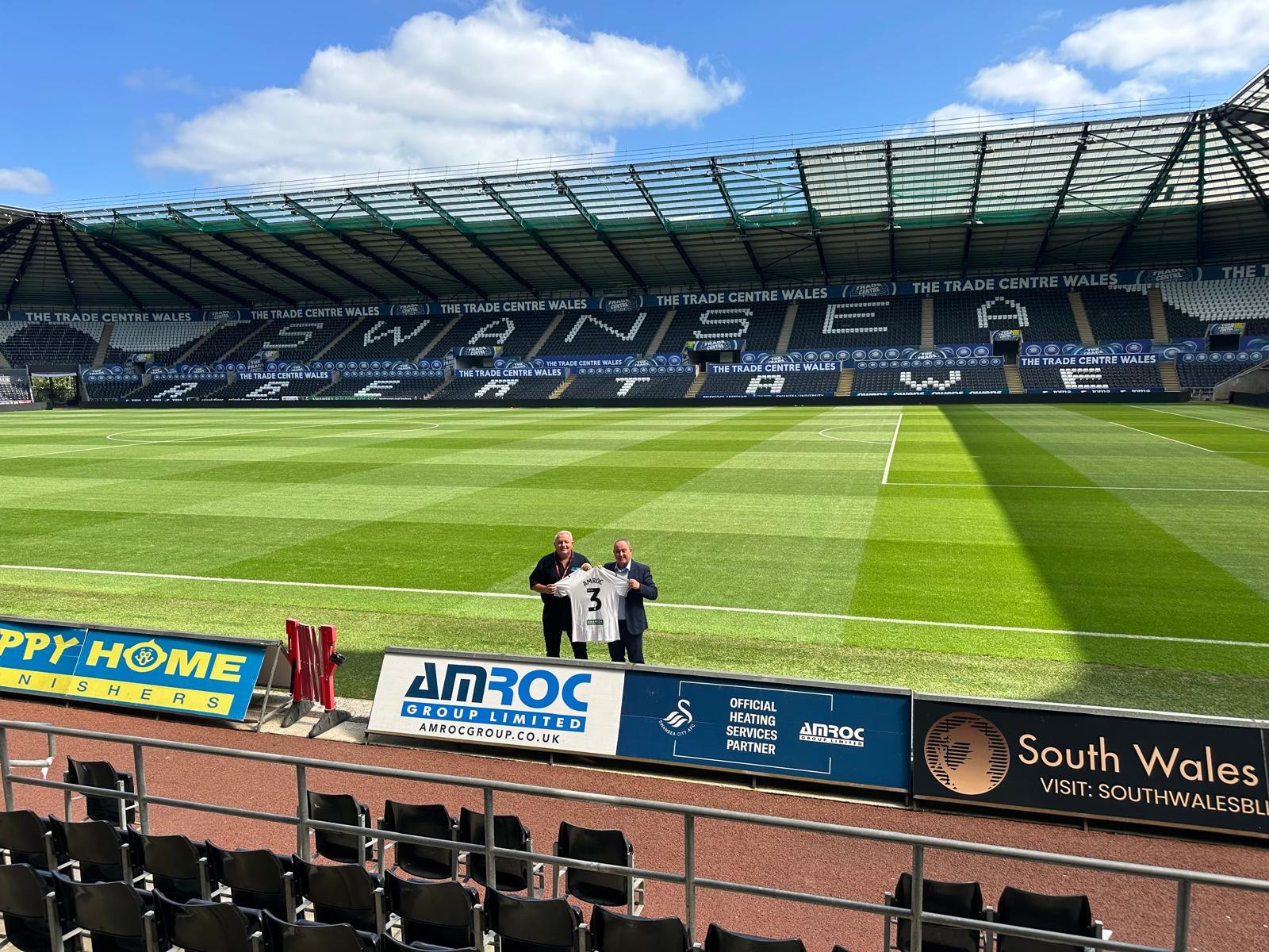 Amroc is proud to mark three years as an official heating sponsor of Swansea City AFC.
